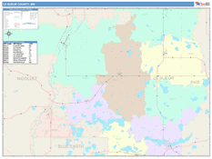 Le Sueur County, MN Digital Map Color Cast Style